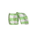 Reliant Ribbon 20.5 in. 10 Yards Check Green Gusto Wired Edge Ribbon, Green 93094W-044-40F